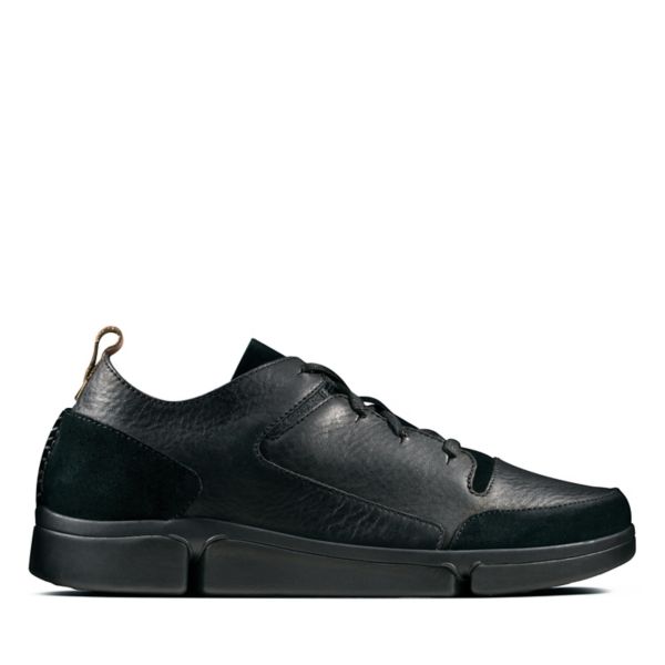 Clarks Mens Tri Verve Lace Trainers Black | CA-1942836